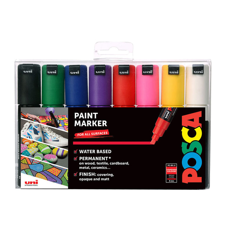PC-8K POSCA BROAD CHISEL TIP