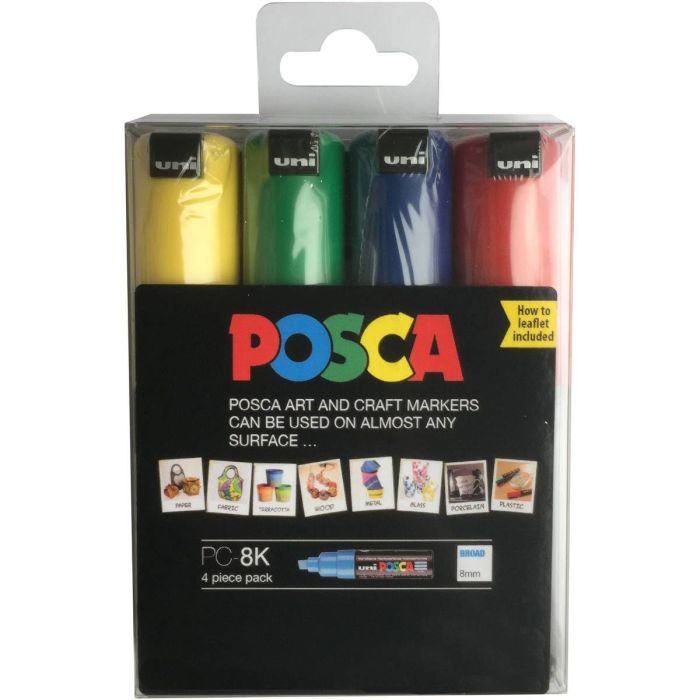 PC-8K POSCA BROAD CHISEL TIP