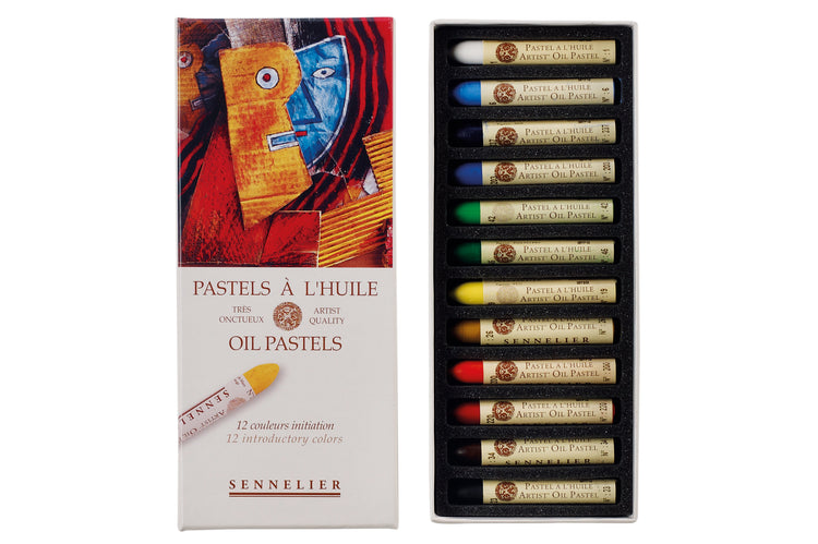 A packet of 12 Sennelier oil pastels