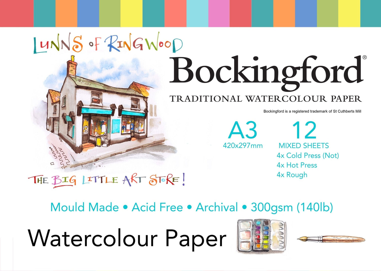 Bespoke Bockingford 12s Mixed 300gsm - Lunns Art Store