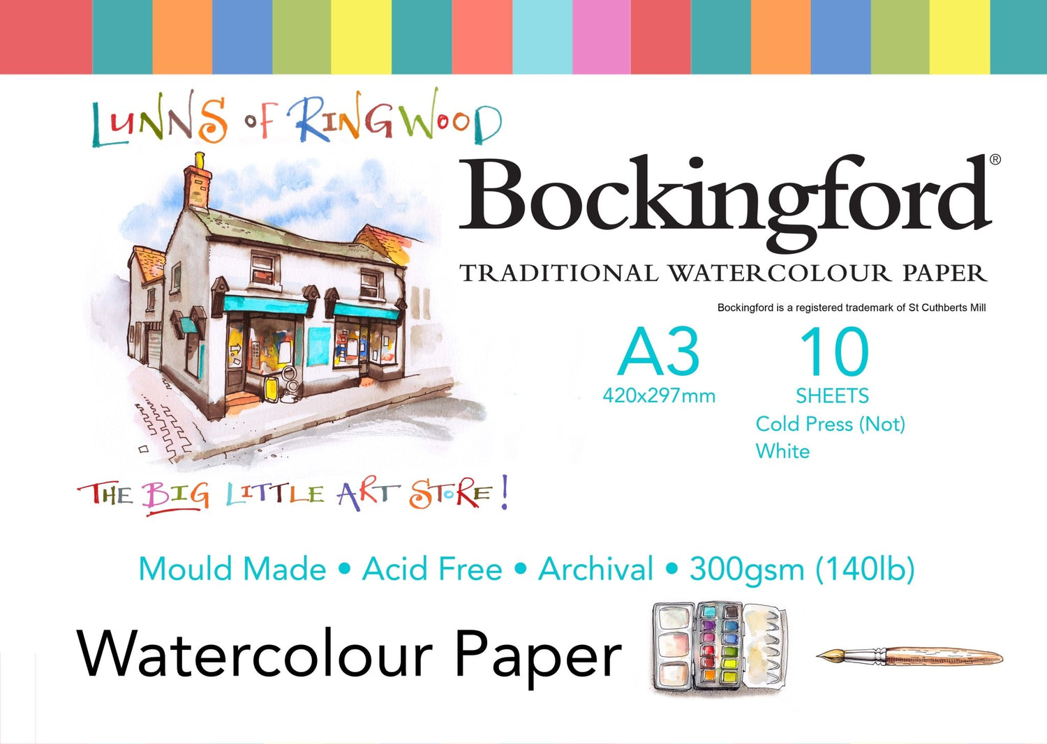 Bespoke Bockingford NOT 10s Pad 300g - Lunns Art Store